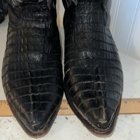 Rodeo black crocodile cowboy western boots size 12 - Picture 3 of 11